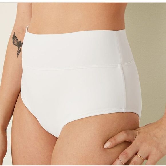 PINK Victoria's Secret Other - Victoria’s Secret Pink Swim High Waist Shortie Bikini Bottom Black Optic White